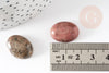 Cabochon rhodonite ovale, cabochon ovale, rhodonite naturelle, cabochon pierre,pierre naturelle,20x15mm, x1 G2237