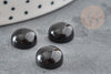 Cabochon rond agate noire, agate naturelle,10mm, cabochon pierre, pierre naturelle, X1 G2588