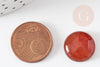 Cabochon rond agate orange, cabochon rond, agate naturelle,cabochon pierre, pierre naturelle, 16mm, x1 G2428