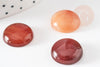 Cabochon rond agate orange, cabochon rond, agate naturelle,cabochon pierre, pierre naturelle, 16mm, x1 G2428