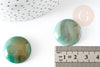 Cabochon rond agate verte, cabochon rond, cabochon agate,agate naturelle,24mm, pierre naturelle, X1 G2645