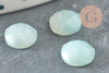 Cabochon rond amazonite bleue naturelle à facettes 8mm, création bijoux pierre naturelle, X1 G5638