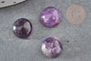 Cabochon rond amethyste, cabochon pierre, cabochon violet, amethyste naturelle,10mm, X1 G0318