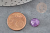 Cabochon rond amethyste, cabochon pierre, cabochon violet, amethyste naturelle,10mm, X1 G0318