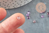 Cabochon rond amethyste, fournitures créatives, cabochon rond, amethyste naturelle, pierre naturelle,4mm, X1 G2820