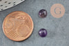 Cabochon rond amethyste naturelle 6mm, cabochon création bijoux pierre naturelle X1 G0177