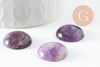 Cabochon rond amethyste naturelle 20mm, cabochon création bijoux pierre naturelle x1 G9619