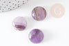 Cabochon rond amethyste,cabochon rond,cabochon violet, amethyste naturelle,16mm, pierre naturelle, X1 G2259