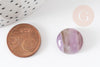 Cabochon rond amethyste,cabochon rond,cabochon violet, amethyste naturelle,16mm, pierre naturelle, x1 G2259