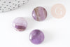 Cabochon rond amethyste,cabochon rond,cabochon violet, amethyste naturelle,16mm, pierre naturelle, x1 G2259