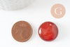 Cabochon rond cornaline naturelle orange 20mm, cabochon création bijoux pierre naturelle, x1 G9617