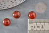 Cabochon rond cornaline orange 10mm, cabochon pour création de bijoux en pierre, x1 G2436