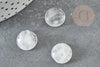 Cabochon rond cristal de roche 14mm,cabochon rond,quartz naturel, cabochon cristal, pierre naturelle, X1 G5054