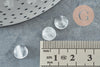 Cabochon rond cristal de roche 8mm,cabochon quartz naturel pour création bijoux pierre x1 G5047