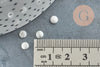 Cabochon rond howlite blanc, cabochon pierre, cabochon rond, howlite Naturelle,4mm, pierre naturelle, X1 G2968