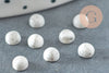 Cabochon rond howlite blanc, cabochon pierre, cabochon rond, howlite Naturelle,4mm, pierre naturelle, X1 G2968