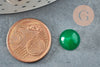 Cabochon rond jade malaisie teinté vert 10mm, cabochon création bijoux pierre, X1 G8663