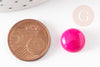 Cabochon rond jade naturel rose fuchsia 12mm, cabochon rond, jade naturel,jade rose, création bijoux pierre naturelle, X1 G9362