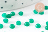 Cabochon rond jade naturel vert 4mm, cabochon pierre naturelle, x1 (G9950)