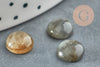 Cabochon rond labradorite, fournitures créatives, cabochon rond, labradorite naturelle,8mm, pierre naturelle, X1 G0424