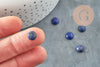 Cabochon rond lapis lazuli naturel 8mm, cabochon création bijoux pierre, X1 G8796