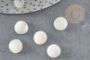 Cabochon rond nacre blanche, cabochon coquillage, cabochon coquillage naturel, nacre 10mm, X1 G2751