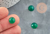 Cabochon rond onyx vert 10mm, cabochon création bijoux pierre, X1 G8676