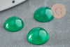 Cabochon rond onyx vert 10mm, cabochon création bijoux pierre, X1 G8676