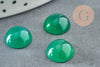 Cabochon rond onyx vert foncé 10mm, cabochon création bijoux pierre, X1 G8675