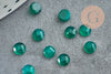 Cabochon rond onyx verte naturelle facetté 4mm,cabochon pierre naturelle,4mm, X1 G2275