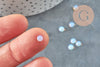 Cabochon rond opalite blanche, cabochon opalite,cabochon rond pierre,création bijoux, cabochon pierre,4mm, X1 G3136