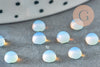 Cabochon rond opalite blanche, cabochon opalite,cabochon rond pierre,création bijoux, cabochon pierre,4mm, X1 G3136