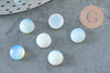 Cabochon rond opalite blanche, cabochon opalite,cabochon rond pierre,création bijoux, cabochon pierre,8mm, X1 G0565