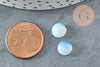 Cabochon rond opalite blanche, cabochon opalite,cabochon rond pierre,création bijoux, cabochon pierre,8mm, X1 G0565