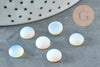 Cabochon rond opalite blanche, cabochon opalite,cabochon rond pierre,création bijoux, cabochon pierre,8mm, X1 G0565