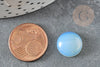 Cabochon rond opalite blanche,cabochon opalite,cabochon rond pierre ,14mm, X1 G2283