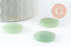 Cabochon rond plat aventurine verte naturelle 20mm, cabochon pierre naturelle, x1 G9613