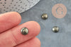 Cabochon rond pyrite grise, cabochon pyrite naturelle 8mm, cabochon pierre, creation bijoux,pierre naturelle, X1 G0766