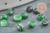 Cabochon rond rubis sur zoisite, cabochon rond,zoisite naturelle,cabochon pierre, création 4mm, X1 G2781