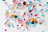 Cabochon strass cristal coloré, cabochon verre et cristal, strass onglerie, customisation,1.6mm, le gramme G4142