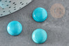 Cabochon turquoise, cabochon rond, turquoise naturelle, pierre naturelle,12mm, X1 G1747