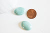 Cabochon turquoise verte, cabochon ovale, turquoise naturelle, cabochon turquoise,pierre naturelle,25x18mm,l'unité,G2591