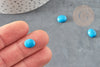 Cabochon turquoise,cabochon ovale, turquoise de synthèse,10x8mm, pierre synthétique, X1 G1711