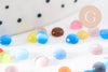 Cabochon verre oeil de chat rond,cabochon multicolore, verre dôme, ,4mm , x20 ou x50 G1546
