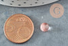 Cabochon watermelon stone rose 6mm,cabochon rond,cabochon watermelon,cabochon rose création bijoux, X1 G1626