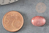 Cabochon watermelon stone rose, cabochon ovale, bijou pierre,cabochon 14mm, Cabochon verre, X1 G1316