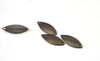 Cabochons navette laiton bronze 1 trou,breloque laiton,Sans nickel,laiton brut,marquise bronze,création bijoux, les 10-G1636