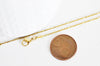 Chaine acier dorée 14k serpent,fourniture créative,chaine collier,sans nickel,chaine fantaisie,acier, chaine complète,1mm,43cm-G1100