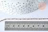 Chaine acier inoxydable 304 dorée 14k complète résine mauve 1.5mm collier,chaîne fine,45.5cm, x1 G5408