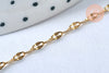 Chaine complète acier dorée 14k fantaisie,collier doré,sans nickel,acier doré,chaine complète,2mm,50cm, x1 G2995